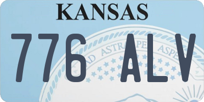 KS license plate 776ALV