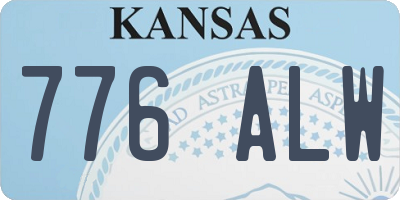 KS license plate 776ALW
