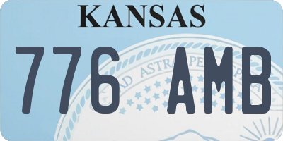 KS license plate 776AMB