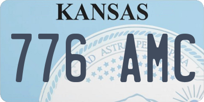KS license plate 776AMC