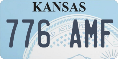KS license plate 776AMF