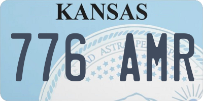 KS license plate 776AMR