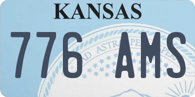KS license plate 776AMS