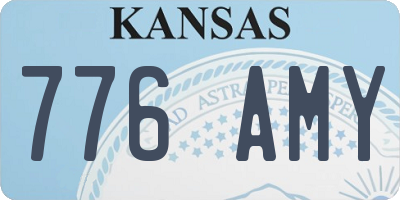 KS license plate 776AMY