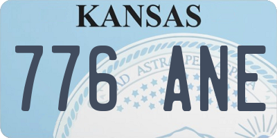 KS license plate 776ANE