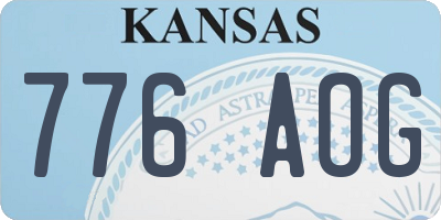 KS license plate 776AOG