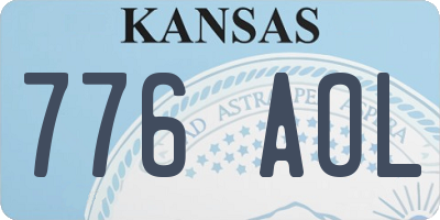 KS license plate 776AOL