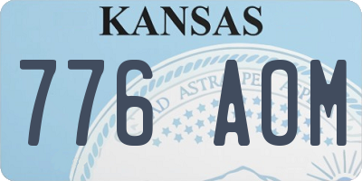 KS license plate 776AOM
