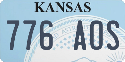 KS license plate 776AOS