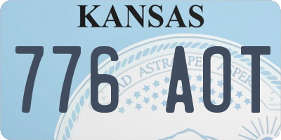 KS license plate 776AOT
