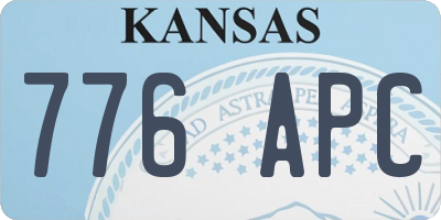 KS license plate 776APC