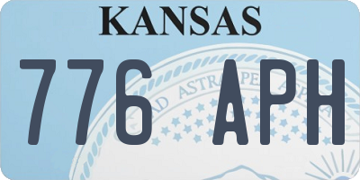 KS license plate 776APH