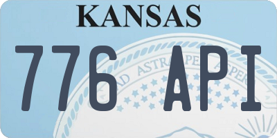 KS license plate 776API