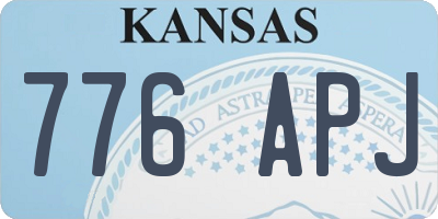 KS license plate 776APJ
