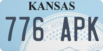 KS license plate 776APK