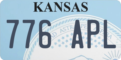 KS license plate 776APL