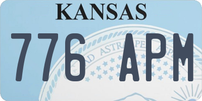 KS license plate 776APM