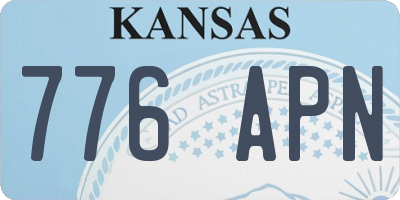 KS license plate 776APN