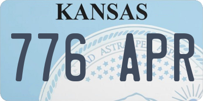 KS license plate 776APR