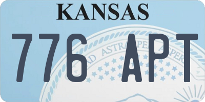 KS license plate 776APT