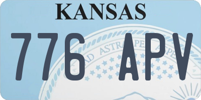 KS license plate 776APV