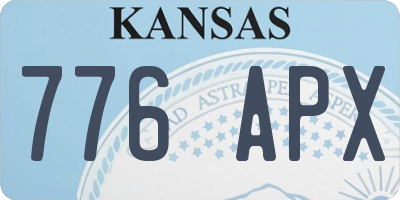 KS license plate 776APX