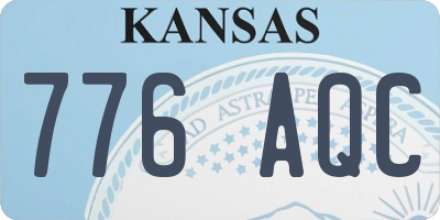KS license plate 776AQC