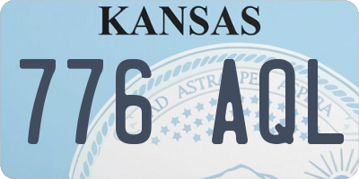 KS license plate 776AQL