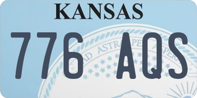 KS license plate 776AQS