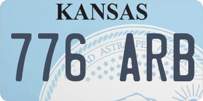 KS license plate 776ARB