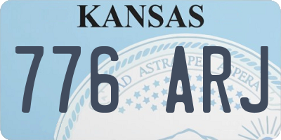KS license plate 776ARJ