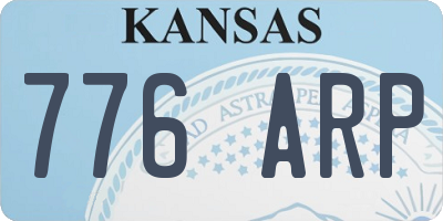 KS license plate 776ARP
