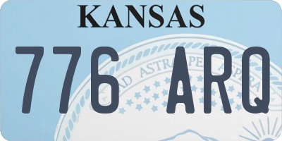 KS license plate 776ARQ