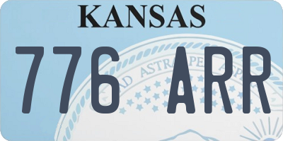 KS license plate 776ARR
