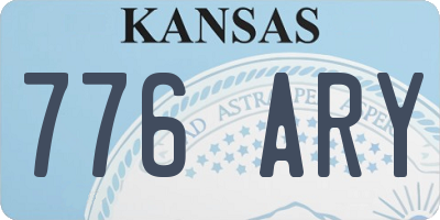KS license plate 776ARY