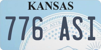 KS license plate 776ASI