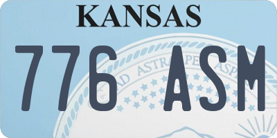 KS license plate 776ASM