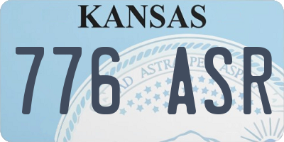 KS license plate 776ASR