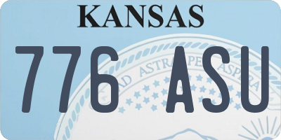 KS license plate 776ASU