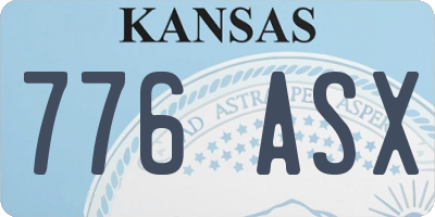 KS license plate 776ASX