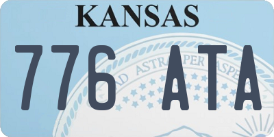 KS license plate 776ATA