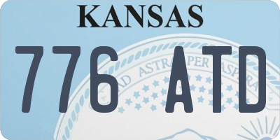 KS license plate 776ATD