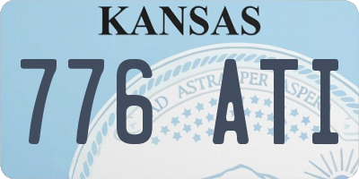 KS license plate 776ATI