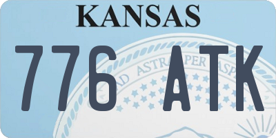 KS license plate 776ATK