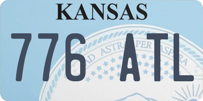 KS license plate 776ATL