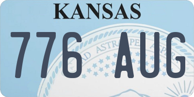 KS license plate 776AUG