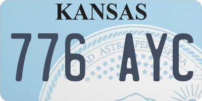 KS license plate 776AYC