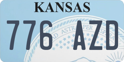 KS license plate 776AZD