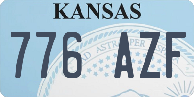 KS license plate 776AZF