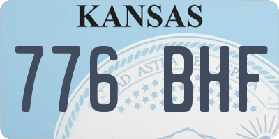 KS license plate 776BHF